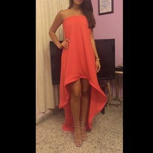 Strapless High Low Red Dress:  size xs-s